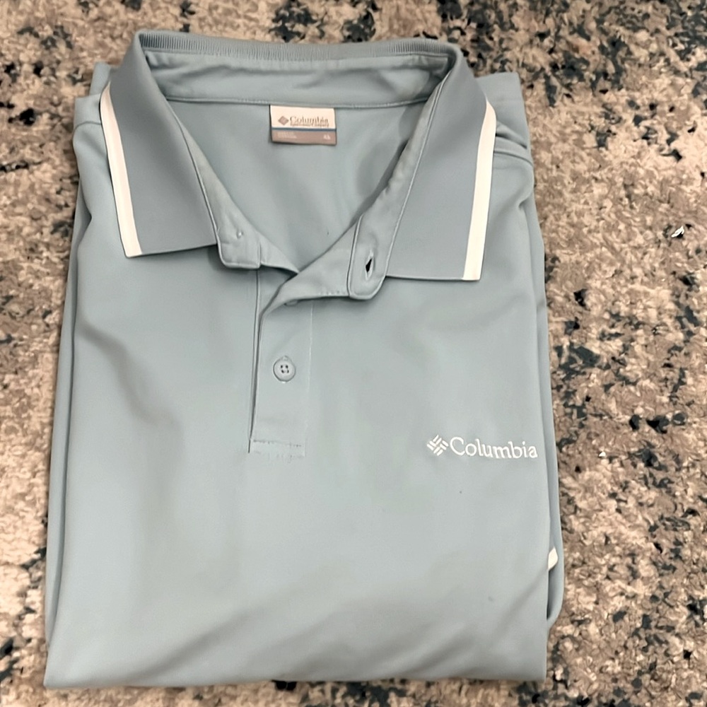 Columbia light blue polo. Size XL